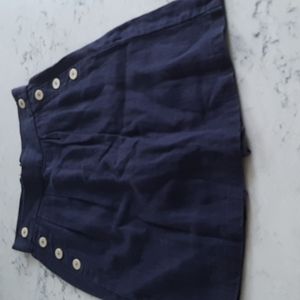 Vintage ivy collections 100% linen skort mother of pearl buttons